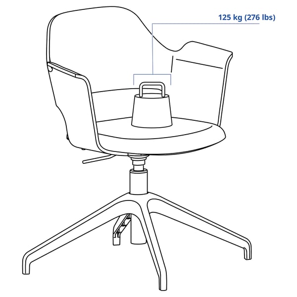 FJÄLLBERGET Silla sala de juntas, chapa roble tinte blanco/Gunnared beige