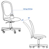 FLINTAN Silla de trabajo, negro