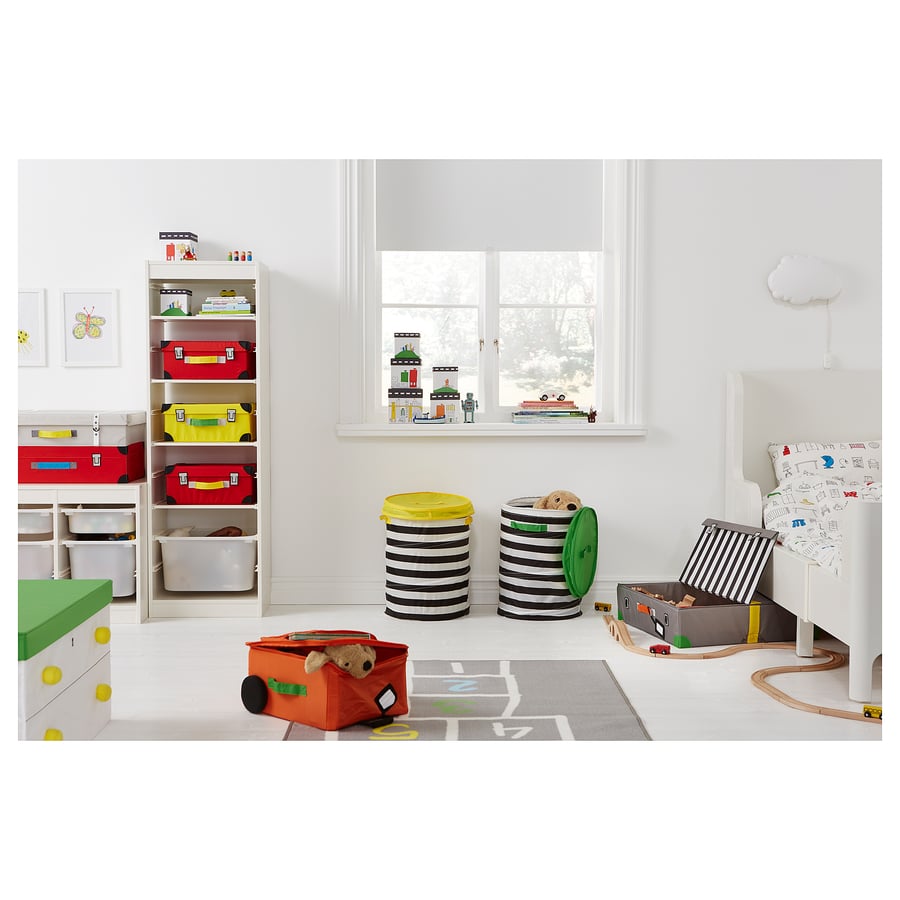 FLYTTBAR Caja para juguetes, turquesa, 57x35x28 cm IKEA