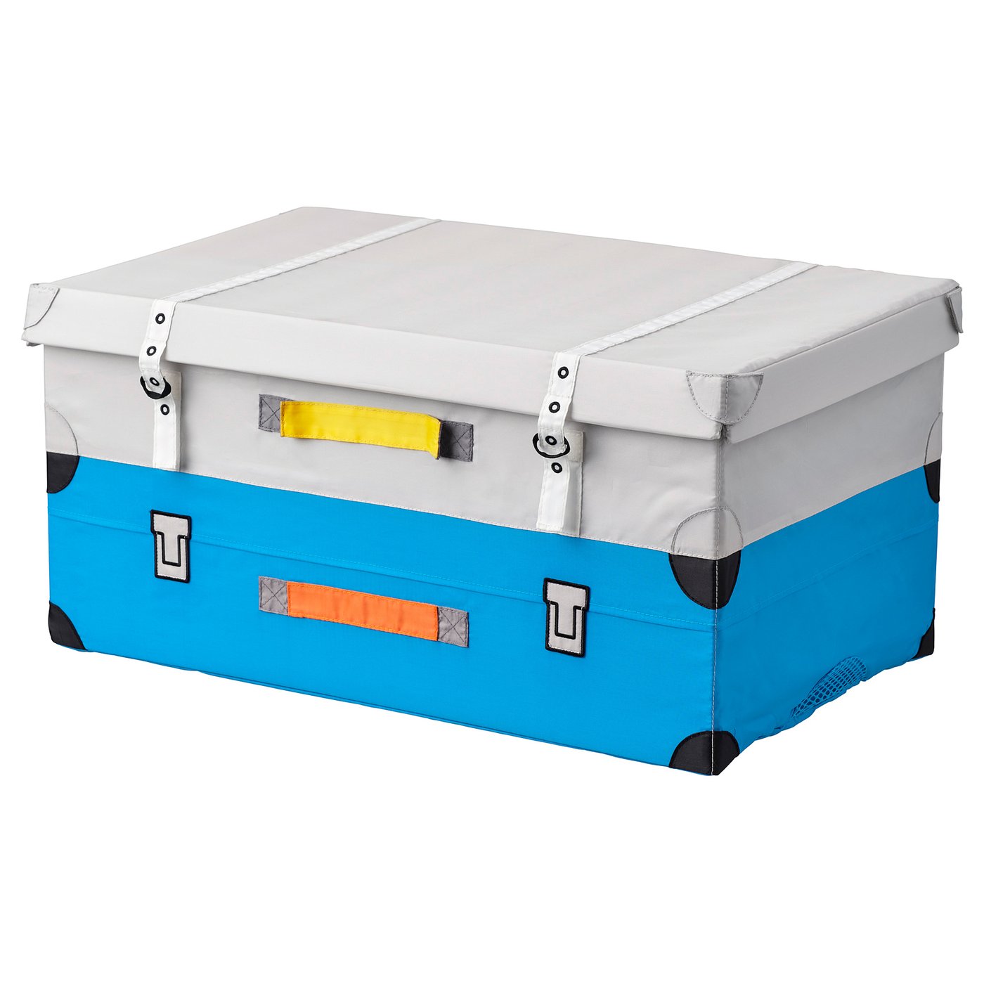 FLYTTBAR Caja para juguetes, turquesa, 57x35x28 cm - IKEA