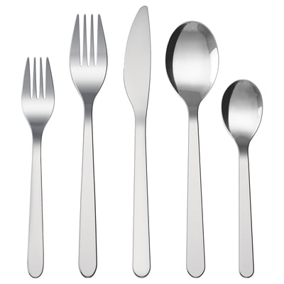 FÖRNUFT Cubiertos, 20 piezas, ac inox