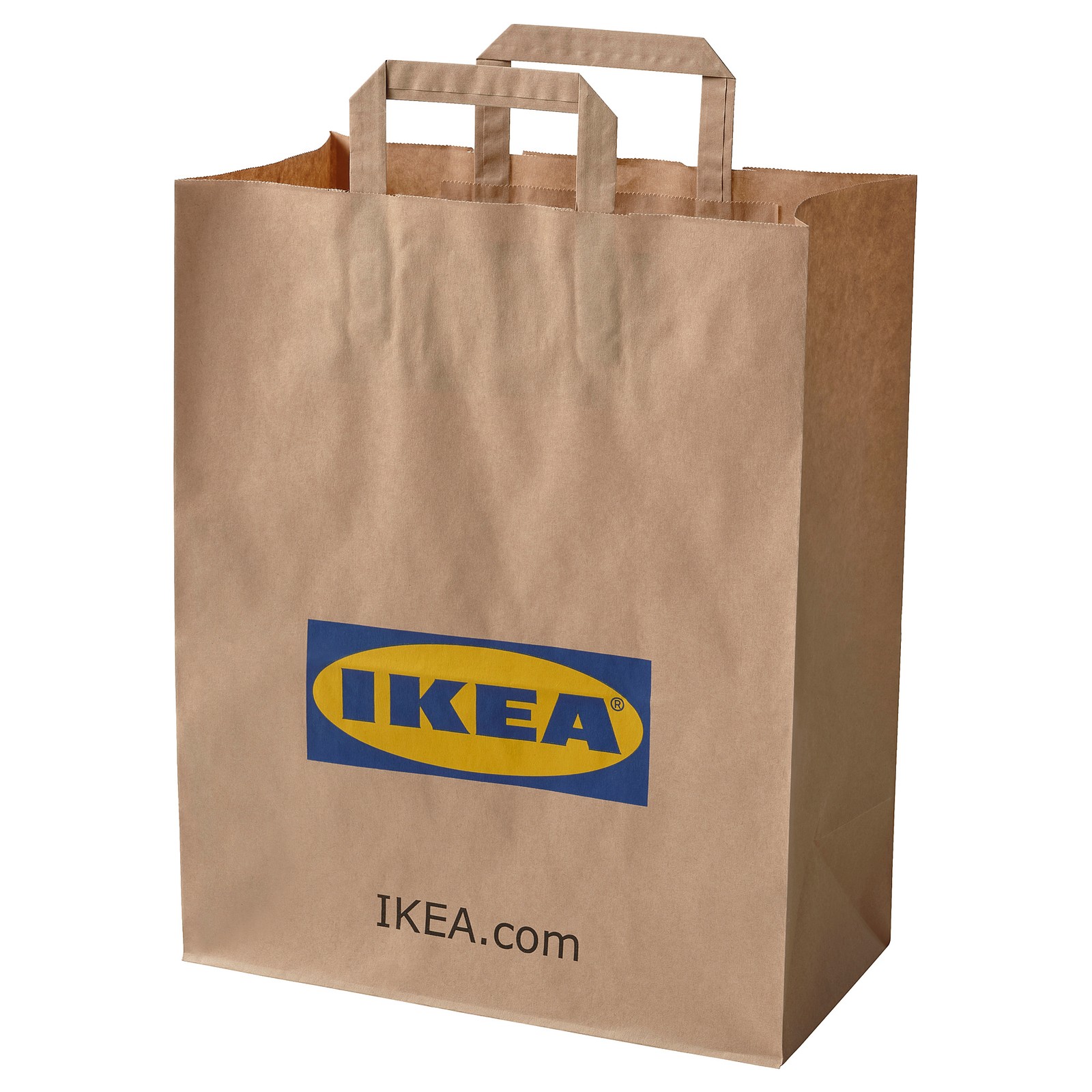 FRAKTA Bolsa de papel con asas, café, 16x38 cm - IKEA
