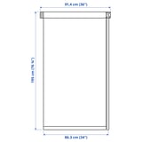 FRIDANS Persiana enrollable, bloqueo de luz, blanco, 91.4x195 cm