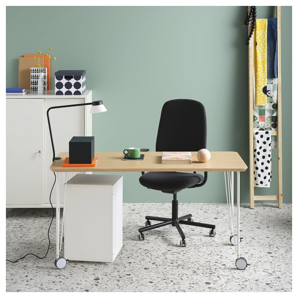 FRIIDROTT Cajonera con ruedas, blanco, 35x56 cm