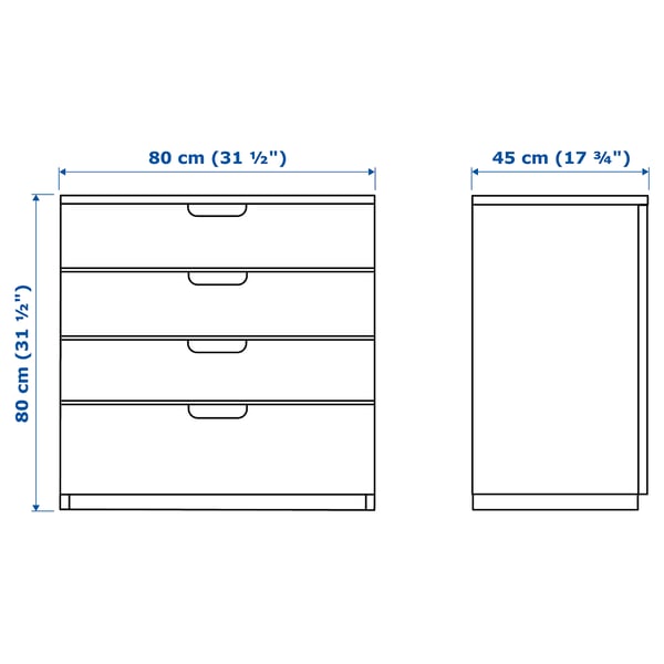 GALANT Cajonera, blanco, 80x80 cm - IKEA Mexico