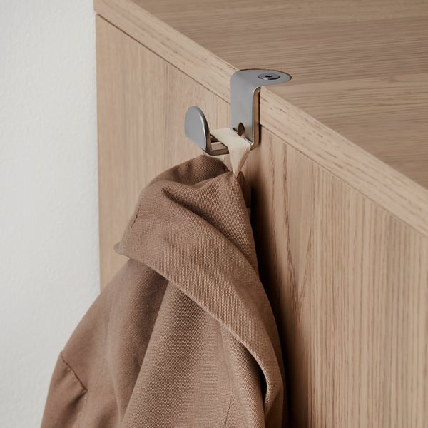 GALANT Clóset con puertas corredizas, chapa roble tinte blanco, 160x120