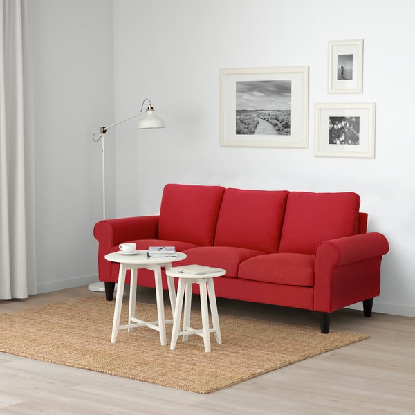 GAMMALBYN Sofá con 3 asientos, rojo