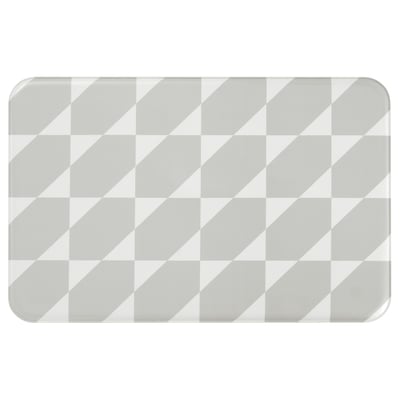 GÅNGPASSAGE Tapete de cocina, gris/blanco, 45x70 cm