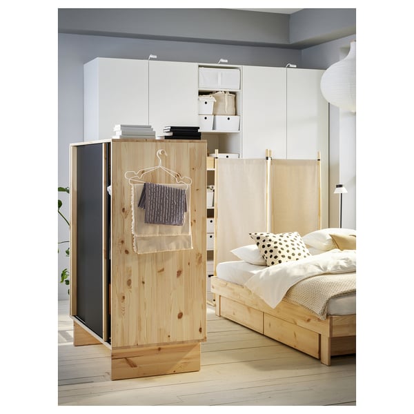 GLAMBERGET Muebles para recámara, 3 piezas, pino/Katorp beige, Individual