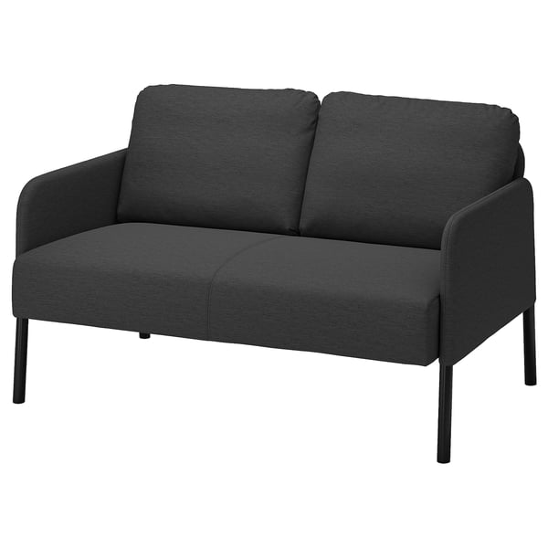 GLOSTAD Sofá de 2 asientos, Knisa gris oscuro