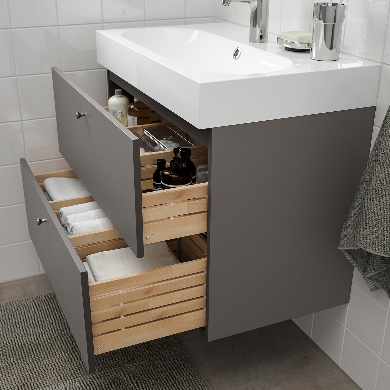 / BRÅVIKEN Mueble de lavabo con 2 cajones IKEA