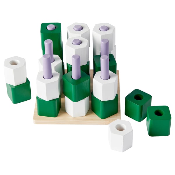 GREJSIMOJS Juego de mesa, Tres en raya/multicolor