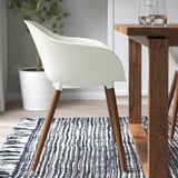 GRÖNSTA Silla con reposabrazos, int/ext, blanco