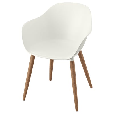 GRÖNSTA Silla con reposabrazos, int/ext, blanco