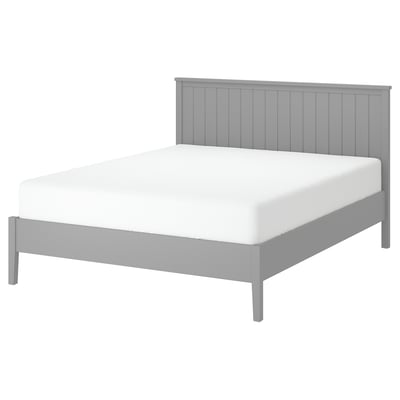 GULLABERG Base de cama, gris/Luröy, Queen