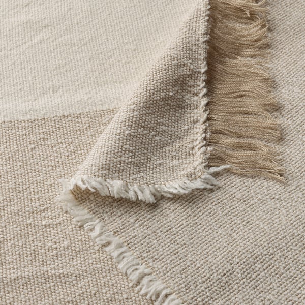 GUNNEMOR Cobija, hueso/beige grisáceo, 130x170 cm