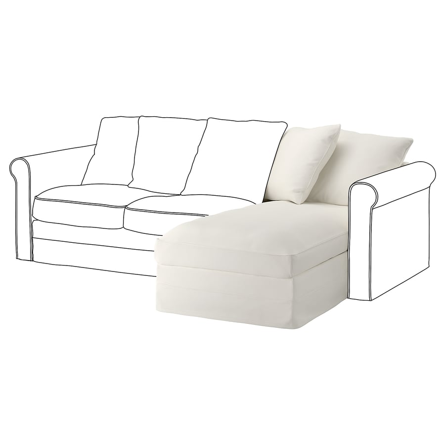 HÄRLANDA Funda de chaiselongue, Inseros blanco IKEA Mexico