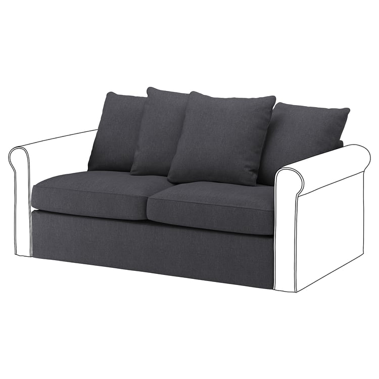 HÄRLANDA Funda para sofá cama de 2 plazas, Sporda gris oscuro IKEA Mexico