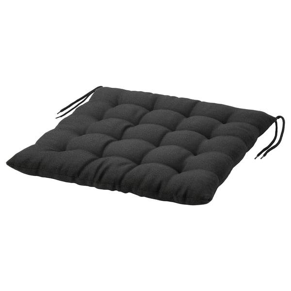 HÅLLÖ Cojín para silla, exterior, negro, 50x50 cm - IKEA