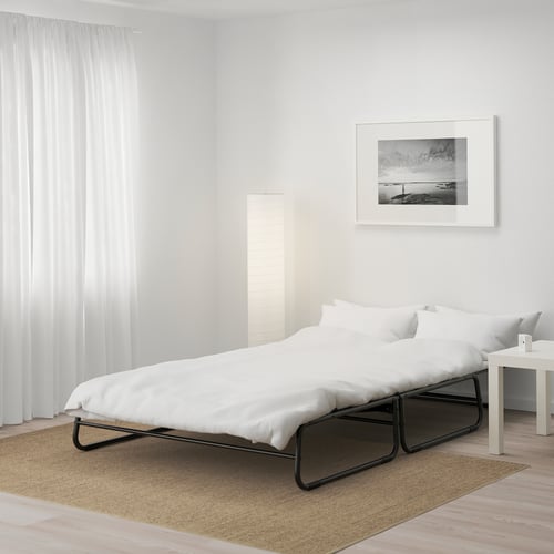 HAMMARN Sofá cama, Knisa gris oscuro/negro IKEA Mexico