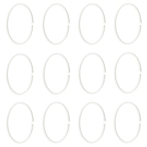 HASSJÖN Anillos para cortina de baño, blanco