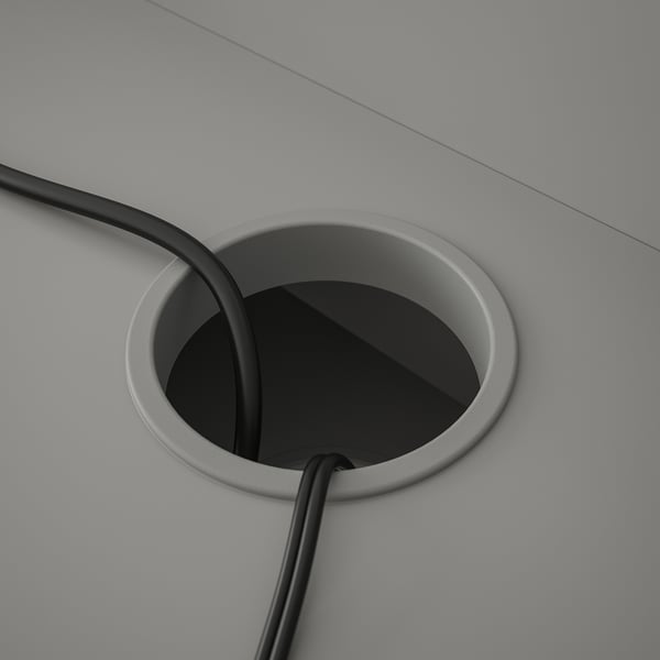 HAUGA Escritorio, gris, 100x45 cm