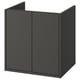 HAVBÄCK Mueble para lavabo con puertas, gris oscuro, 61x53x64 cm