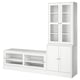 HAVSTA Mueble de TV c/puertas de vidrio, blanco, 241x47x212 cm