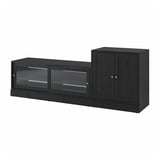HAVSTA Mueble de TV con almacenaje, negro, 241x47x89 cm