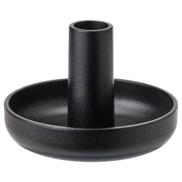 HEDERVÄRD Portavela, negro, 8 cm