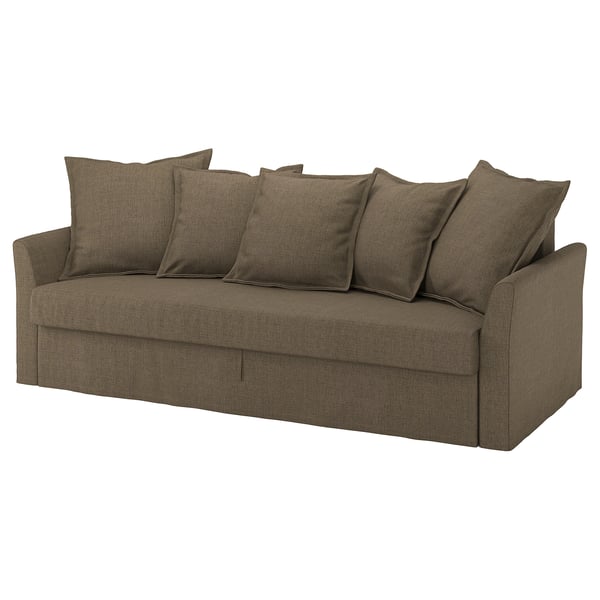 HOLMSUND Funda para sofá cama de 3 asientos, Kilanda café grisáceo