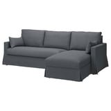 HYLTARP Sofá 3 asientos c/chaiselongue dcha, Gransel gris