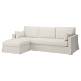 HYLTARP Sofá 3 asientos c/chaiselongue izda, Gransel natural