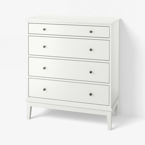 IDANÄS Cómoda de 4 cajones, blanco, 104x50x118 cm