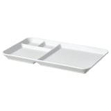 IKEA 365+ Plato con compartimentos, blanco, 31x19 cm