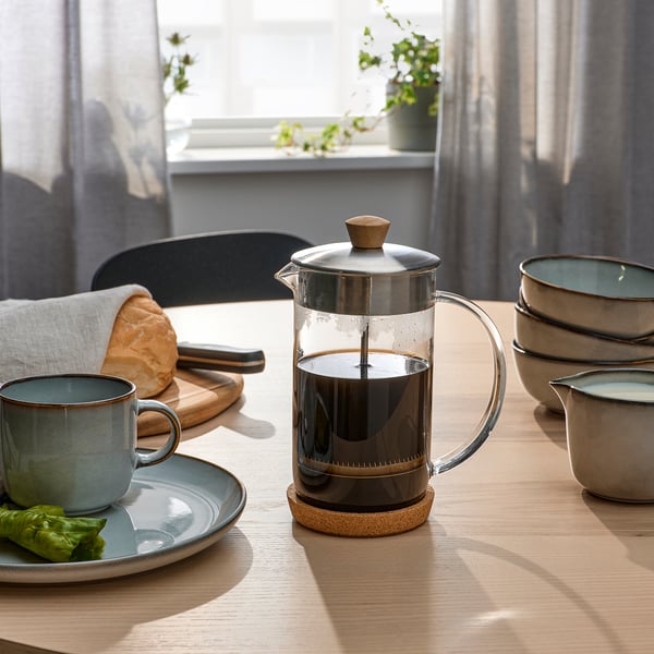 IKEA 365+ Prensa francesa, vidrio incoloro/ac inox, 1 l