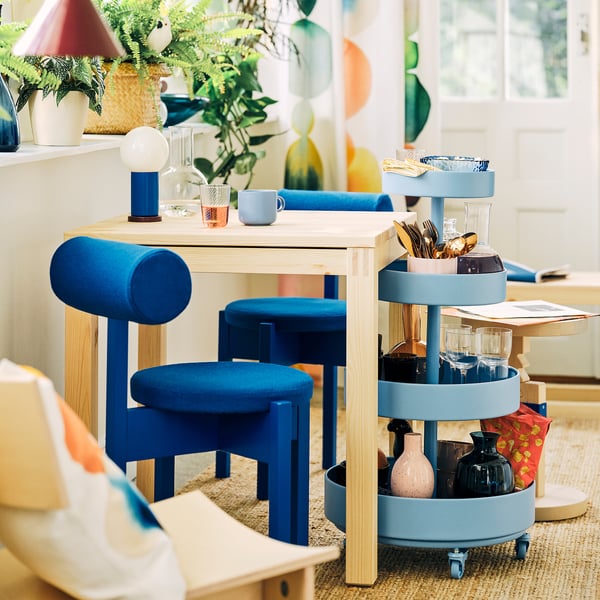 IKEA PS 2026 Silla, azul vivo/Knäbäck azul vivo