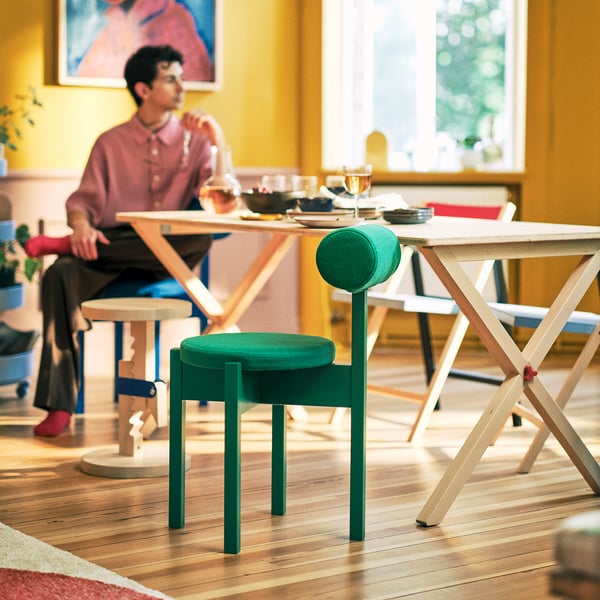 IKEA PS 2026 Silla, verde vivo/Knäbäck verde vivo