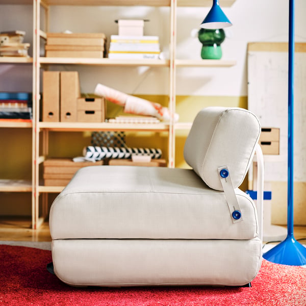 IKEA PS 2026 Sillón cama, Skiftebo gris claro/beige
