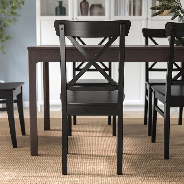 FRANKLIN Silla alta, plegable, negro/negro, 63 cm - IKEA Mexico