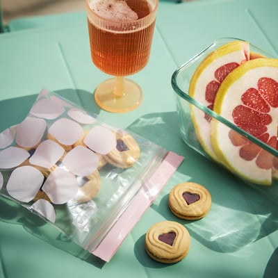 ISTAD Bolsa hermética reutilizable, rosa claro, 1 l