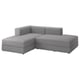 Opción: JÄTTEBO Módulos chaise longue, Tonerud gris