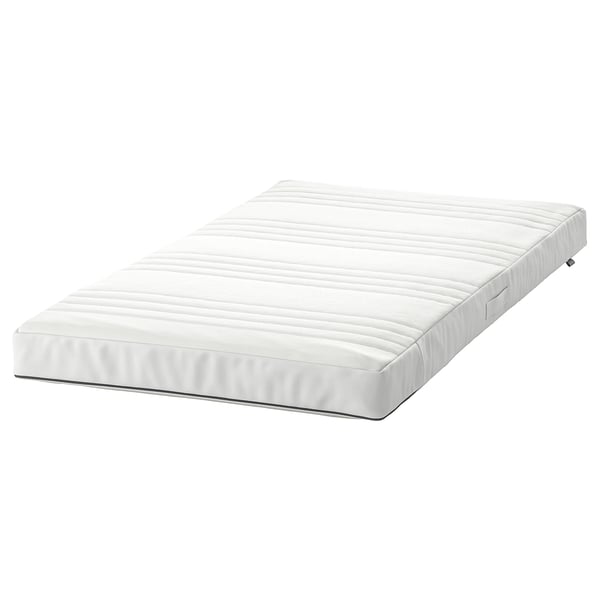 JÄTTETRÖTT Colchón resortes embolsados p/cuna, blanco, 70x132 cm