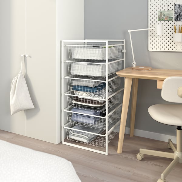 JONAXEL Combinación de almacenamiento, blanco, 50x51x104 cm