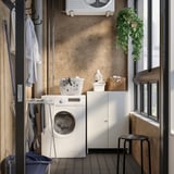 JOSTEIN Estante con puertas, int/ext/blanco, 61x44x90 cm