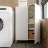 JOSTEIN Estante con puertas, int/ext/blanco, 61x44x90 cm