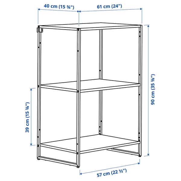 JOSTEIN Estante, int/ext/metal blanco, 61x40x90 cm