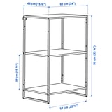 JOSTEIN Estante, int/ext/metal blanco, 61x40x90 cm