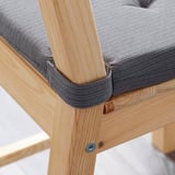 JUSTINA Cojín para silla, gris, 42/35x40x4 cm