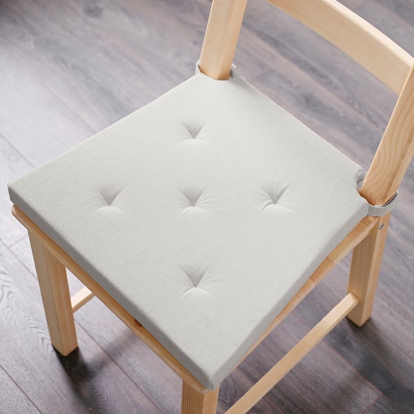 JUSTINA Cojín para silla, natural, 42/35x40x4 cm